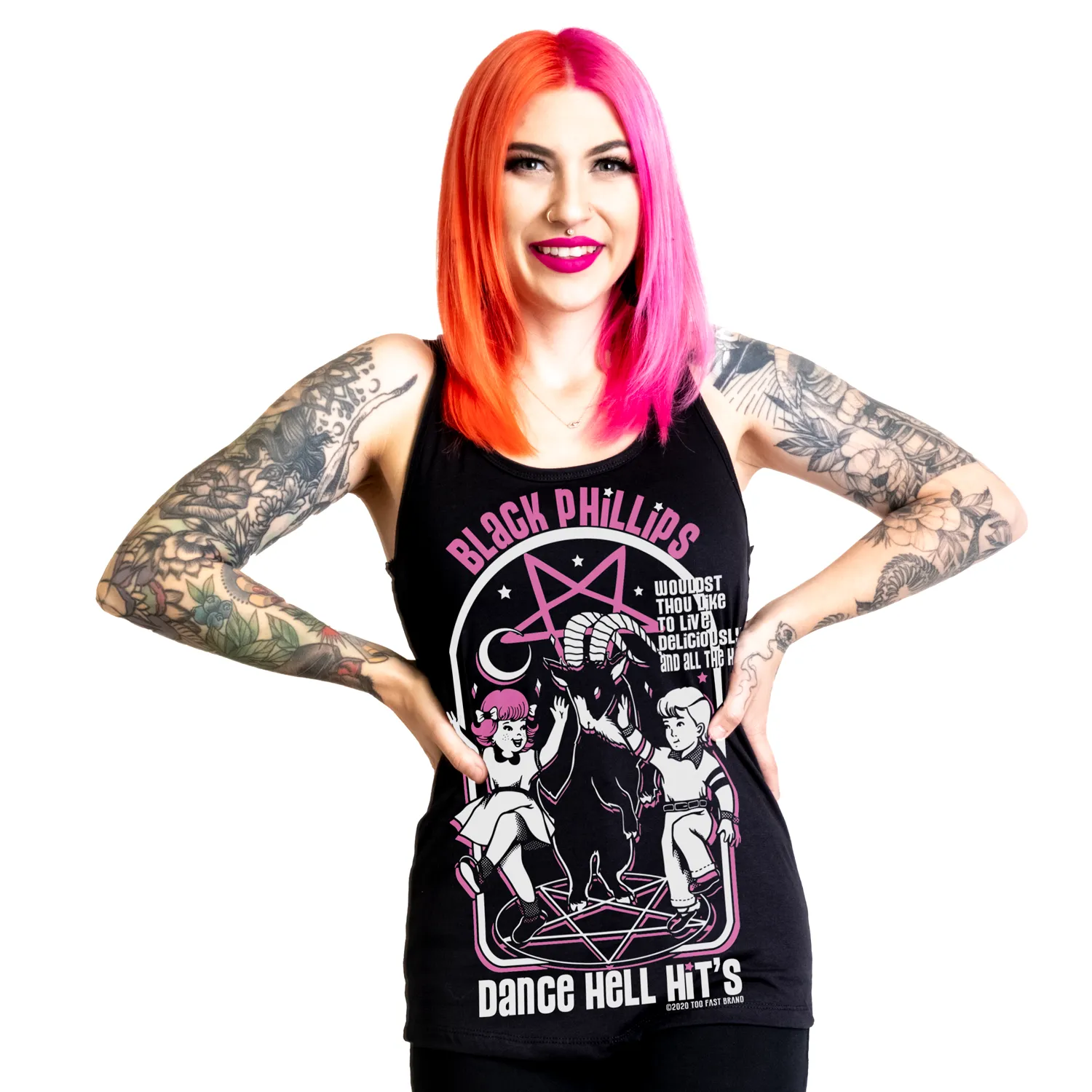 Black Phillips Dance Hell Graphic Tank Racerback Tank