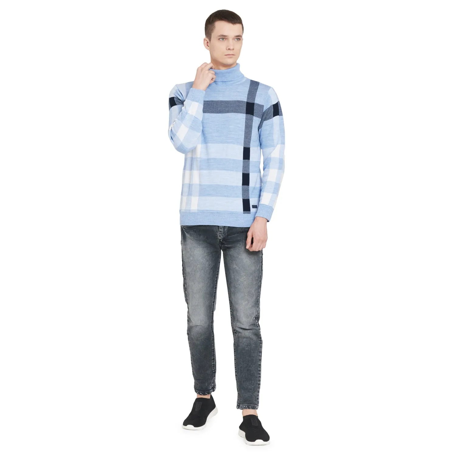 Duke Stardust Men Full Sleeve High Neck Sweater (SDS694R)