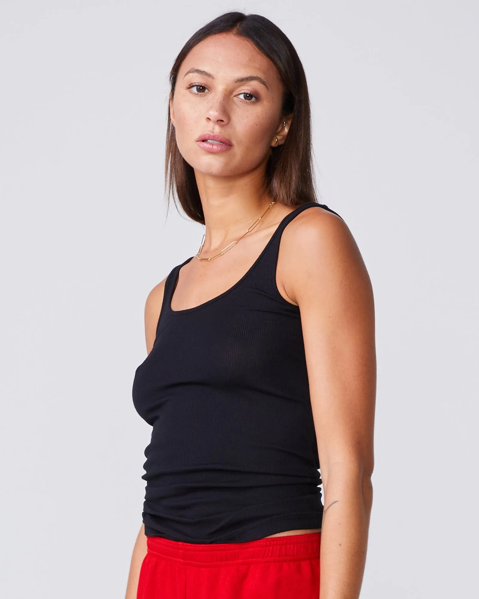 Supimafine Rib Scoop Neck Tank